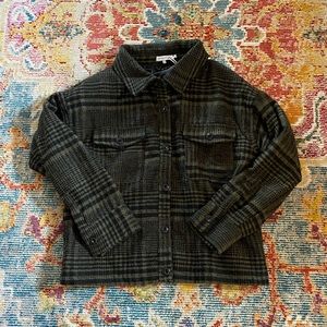 Checkered Oversized Button Down Jacket
